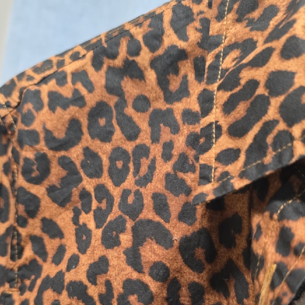 Talbots Brown and Black Animal Print Shirt - Picture 9 of 14